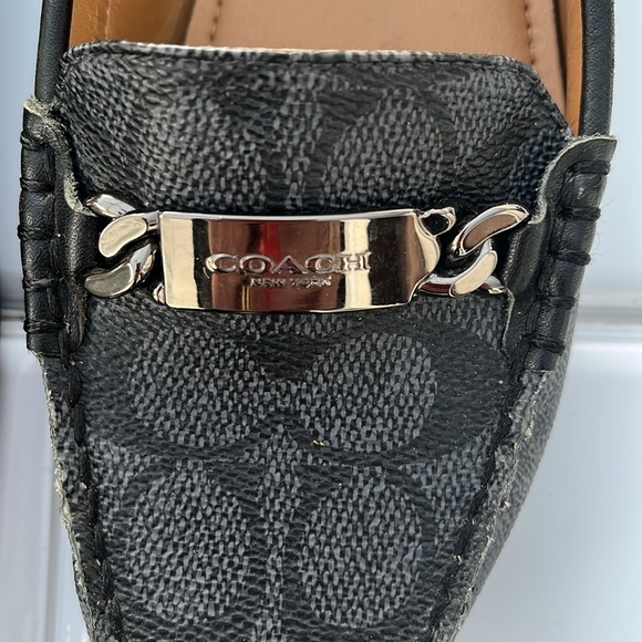 COACH Olive Signature Embossed Canvas Flat Loafers Black/Gray Brand New Sz 6B - Picture 5 of 16